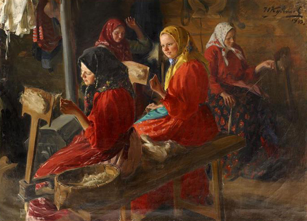 Пряхи. Иван Куликов, 1903 г.