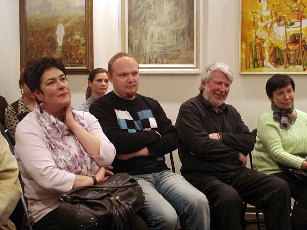Слушатели в первом ряду: Ромас Катилюс и вильнюсские журналисты
