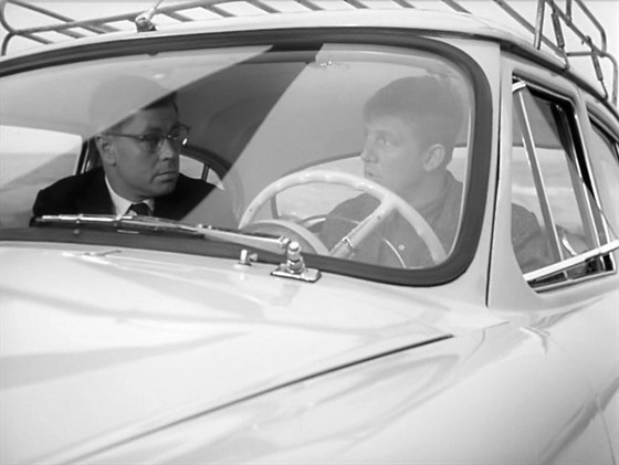 With Innokenty Smoktunovsky in the film Beware of the Car (1966)