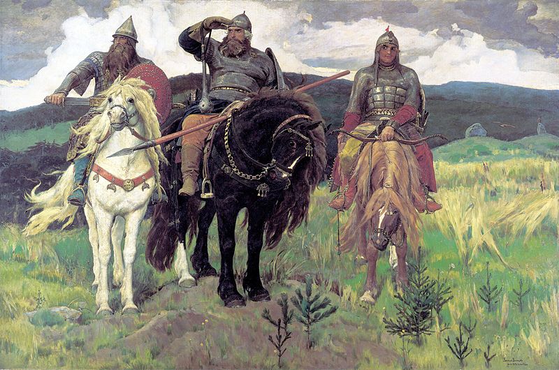 Фото: репродукция картины «Богатыри». Виктор Васнецов. 1881—1898. Илья Муромец в центре Фото: репродукция картины «Богатыри». Виктор Васнецов. 1881—1898. Илья Муромец в центре