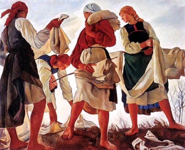 Zinaida Serebriakova. Bleaching Linen. 1916-1917