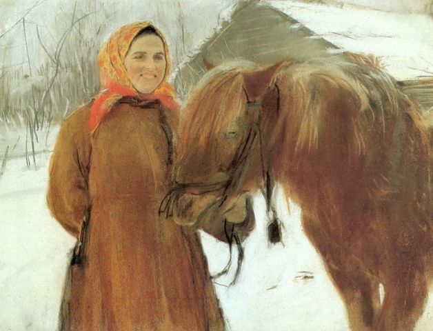 В. Серов. Баба с лошадью, 1898 г.