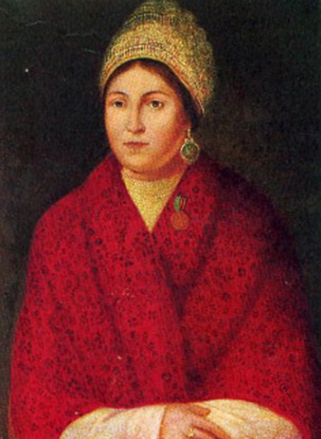 Alexander Smirnov. Portrait of Vasilisa Kozhina. 1813 