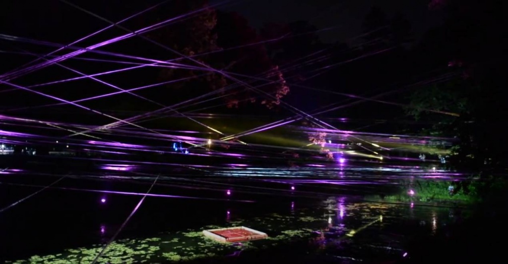 "Night of Light" light and music show in the Gatchina Museum-Rese...
