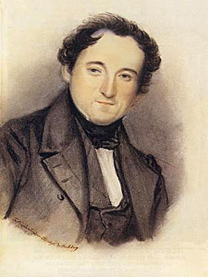 Портрет Тютчева работы И. Рехберга 1838 г.