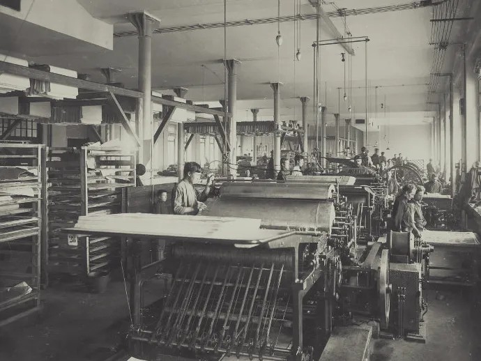 Ротационные машины в издательстве Сытина, 1895 – 1900 гг. Фото: Государственный исторический музей