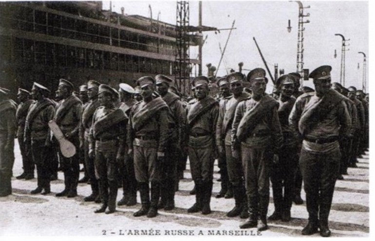  Русская армия в Марселе, 1916. Фото из собрания Ренэ Герра