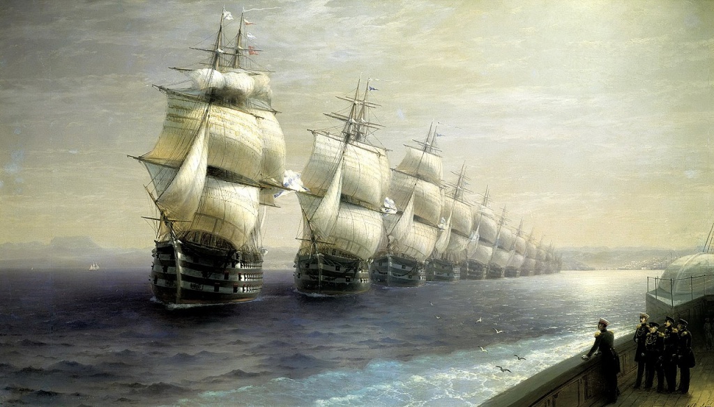 И. К. Айвазовский. Смотр Черноморского флота в 1849 году (1886)