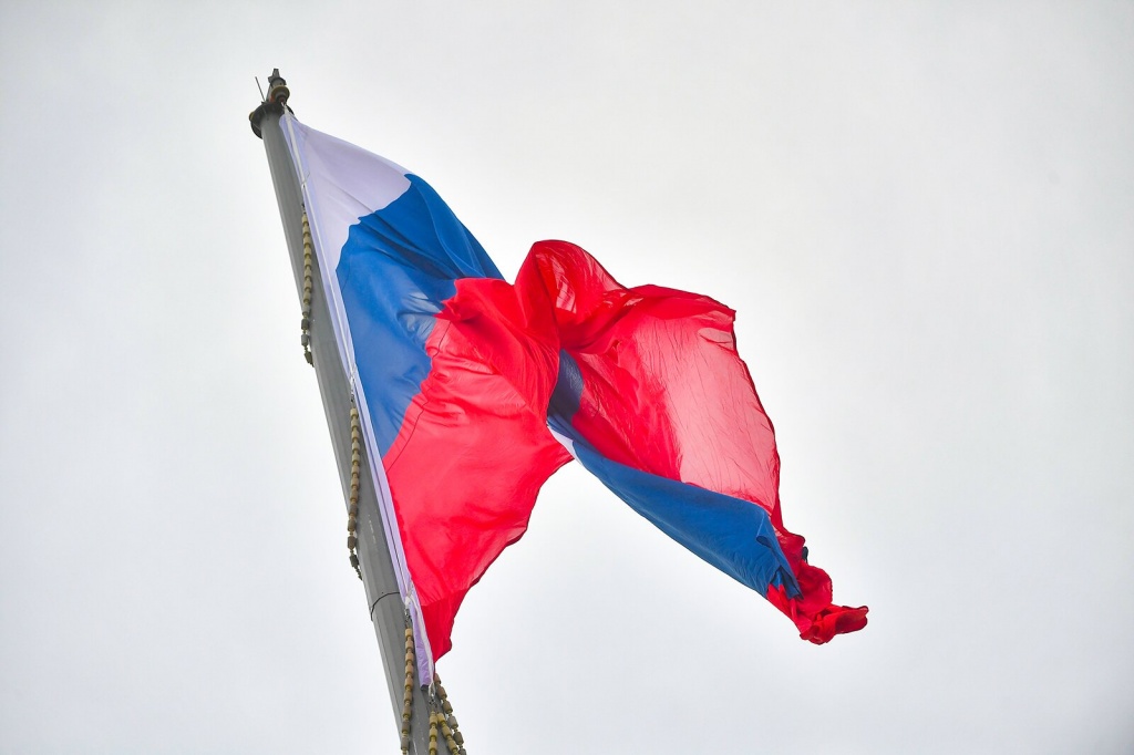 Российские флаги украсили улицы в столице Нигера