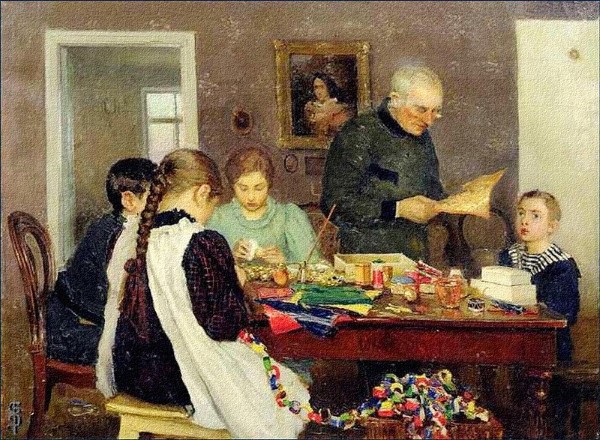 Cергей Досекин, «Подготовка к Рождеству», 1896 г. 