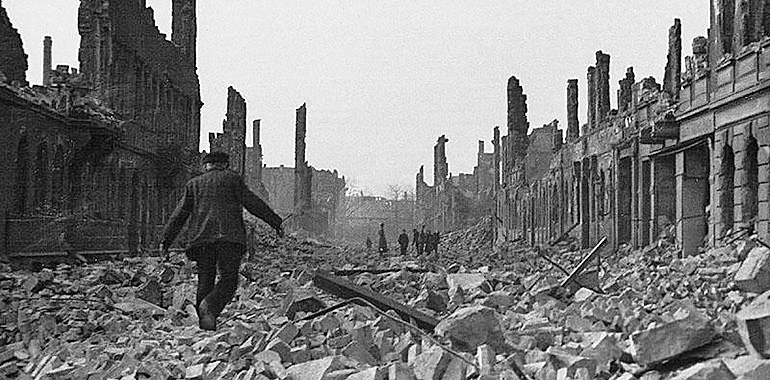 Image result for the ww2 bombing of dresden began in 1945